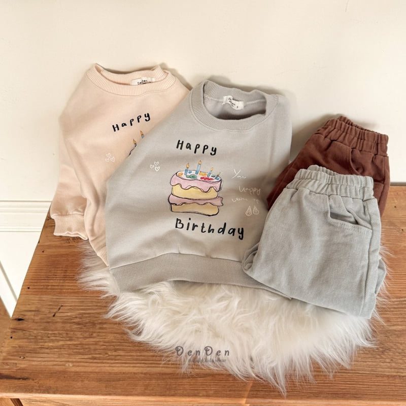 Denden - Korean Baby Fashion - #onlinebabyshop - Birthday Cake Tee - 11