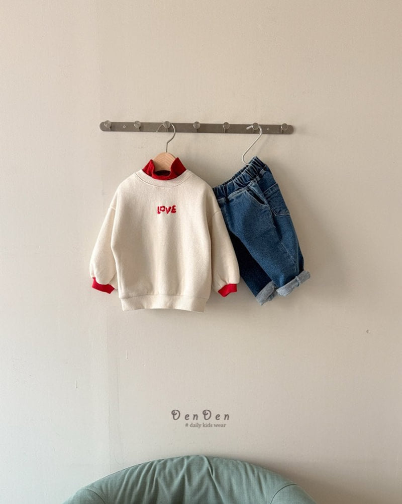 Denden - Korean Baby Fashion - #onlinebabyshop - Love Embroidery Tee - 10