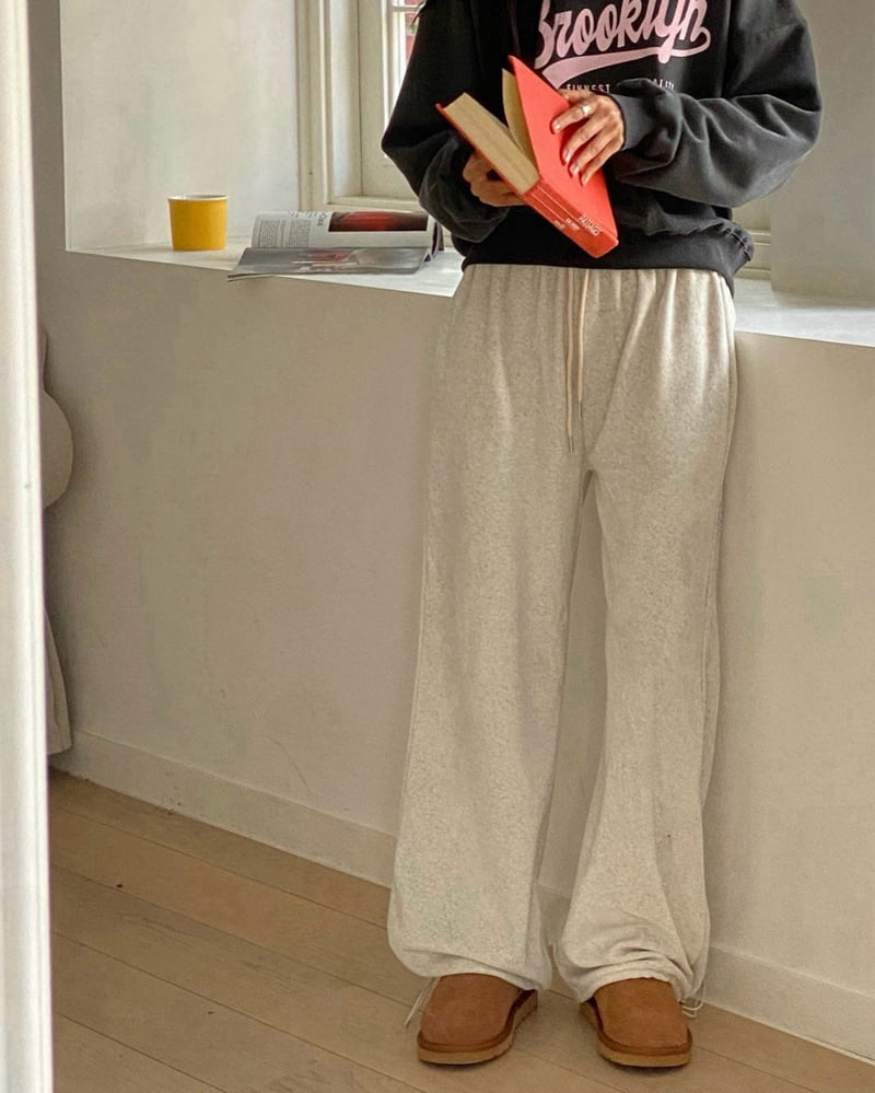 Diana - Korean Women Fashion - #momslook - Velour String Pants - 10