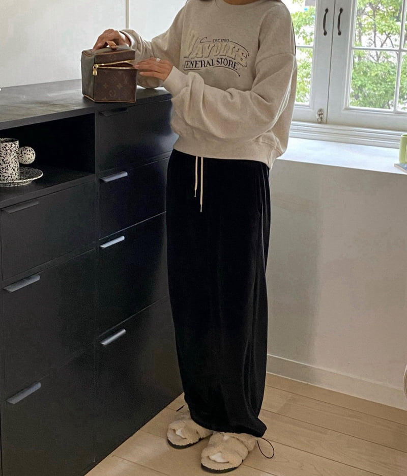 Diana - Korean Women Fashion - #momslook - Velour String Pants - 8