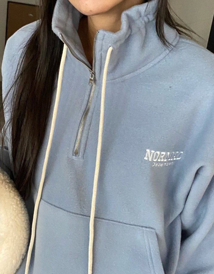 Diana - Korean Women Fashion - #momslook - Normal Fleece Half-Zip - 7