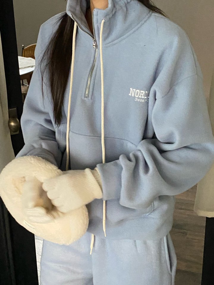 Diana - Korean Women Fashion - #momslook - Normal Fleece Half-Zip - 9