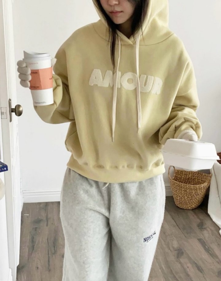 Diana - Korean Women Fashion - #momslook - Warm Amor Hoodie