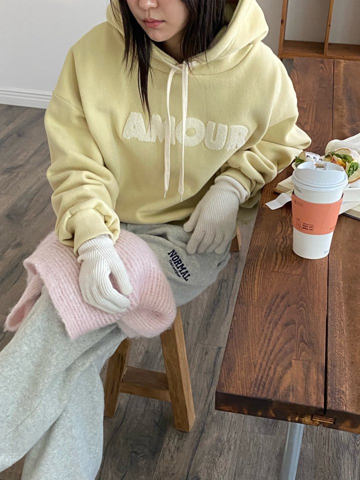 Diana - Korean Women Fashion - #momslook - Warm Amor Hoodie - 3