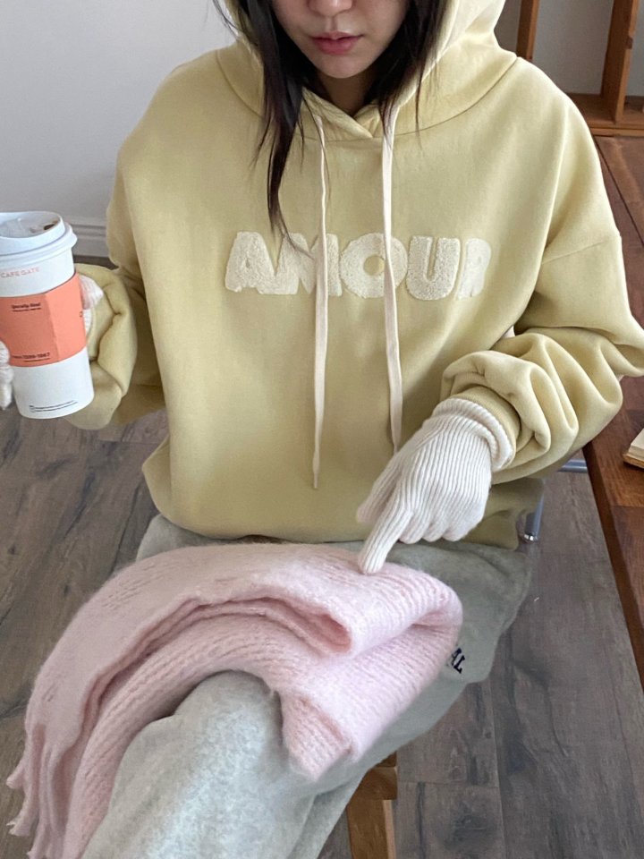 Diana - Korean Women Fashion - #momslook - Warm Amor Hoodie - 5