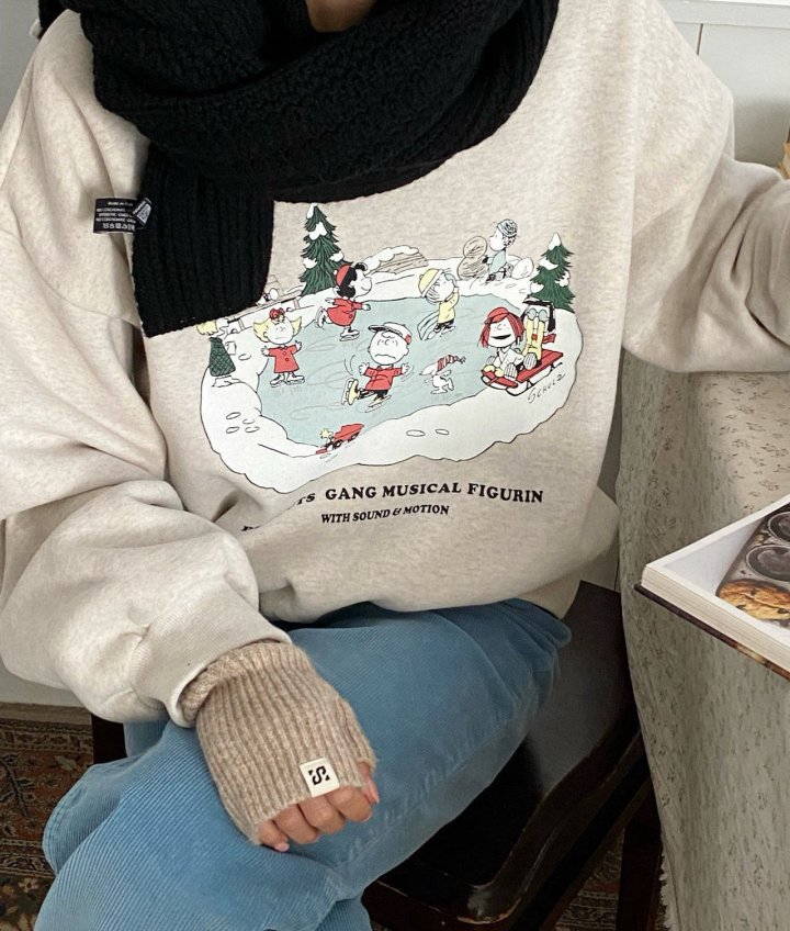 Diana - Korean Women Fashion - #momslook - Skate Cozy Sweatshirt - 6