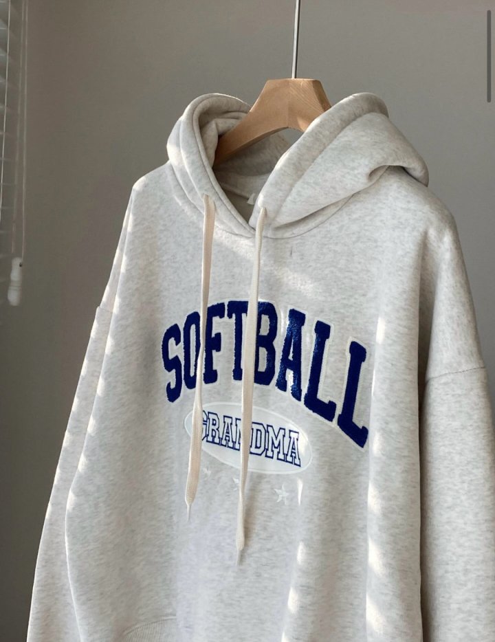 Diana - Korean Women Fashion - #momslook - Softball Fleece Hoodie