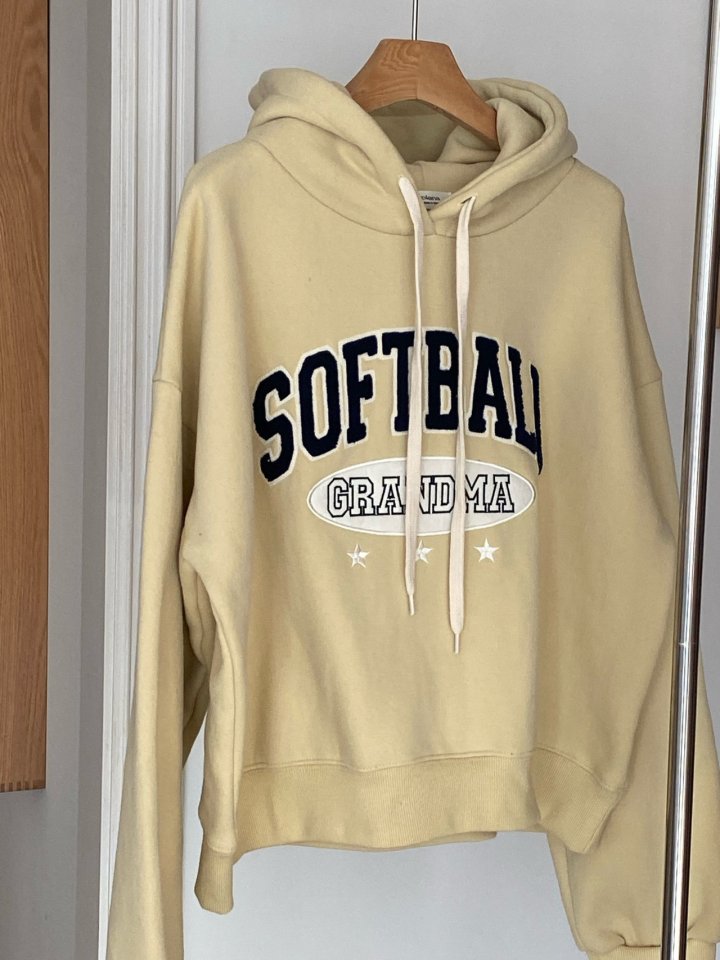 Diana - Korean Women Fashion - #momslook - Softball Fleece Hoodie - 5
