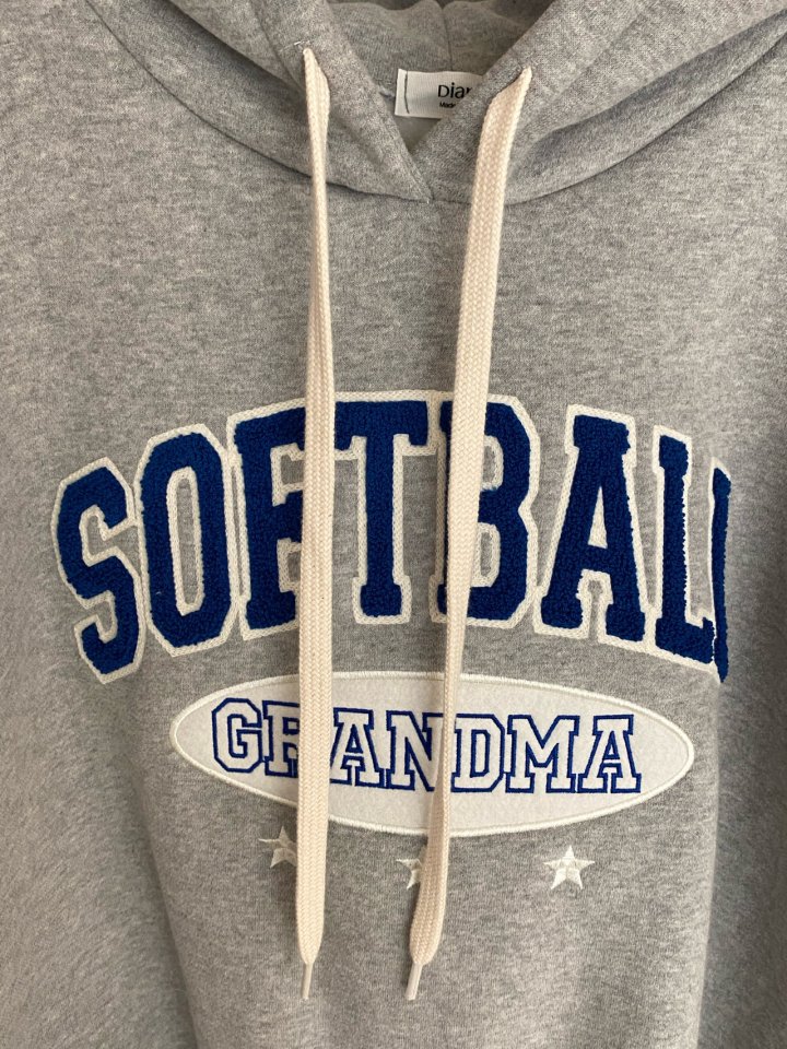 Diana - Korean Women Fashion - #momslook - Softball Fleece Hoodie - 9