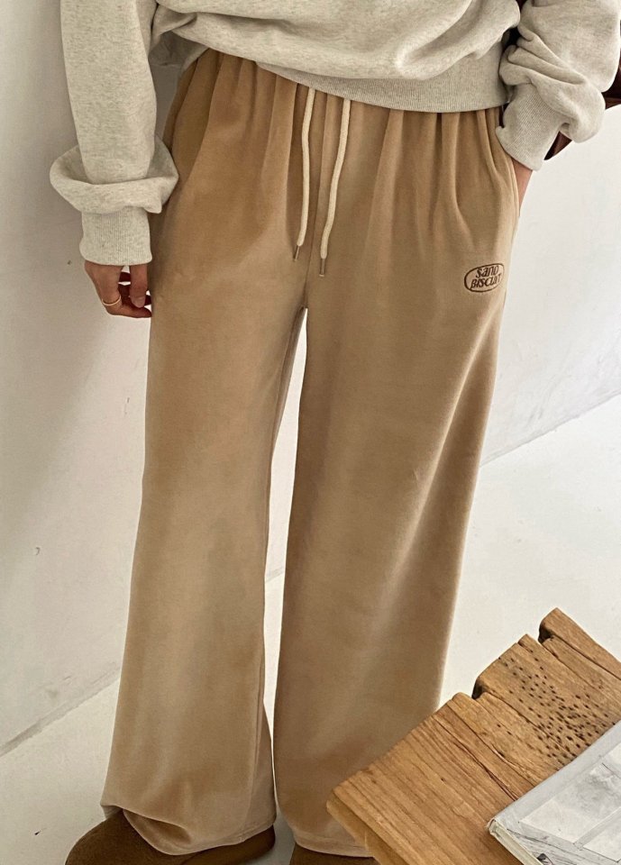 Diana - Korean Women Fashion - #momslook - Sand Velour Pants - 10