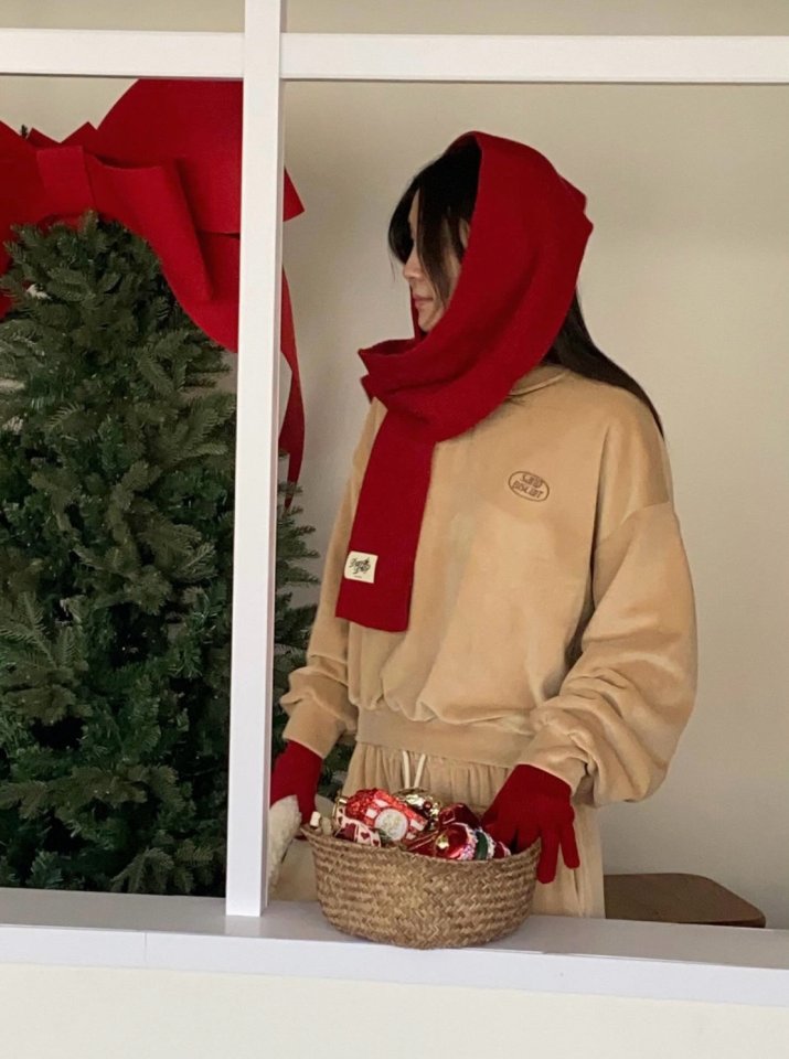 Diana - Korean Women Fashion - #momslook - Sand Velour Sweatshirt