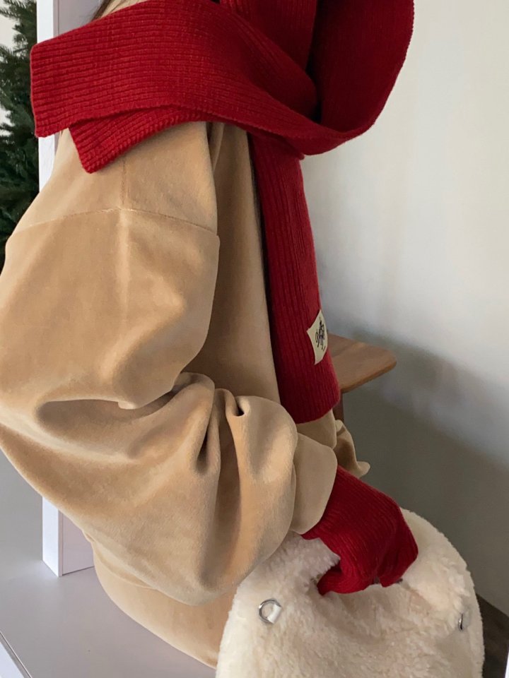 Diana - Korean Women Fashion - #momslook - Sand Velour Sweatshirt - 5