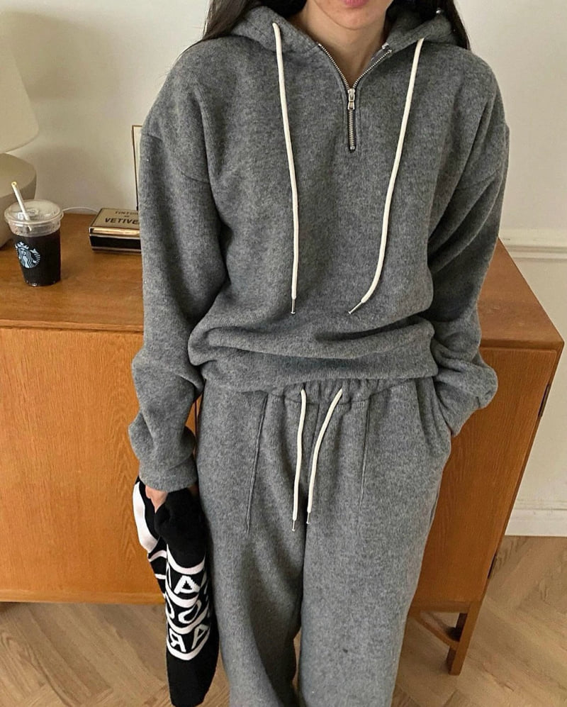 Diana - Korean Women Fashion - #momslook - Alpaca Zipper Hoodie - 12