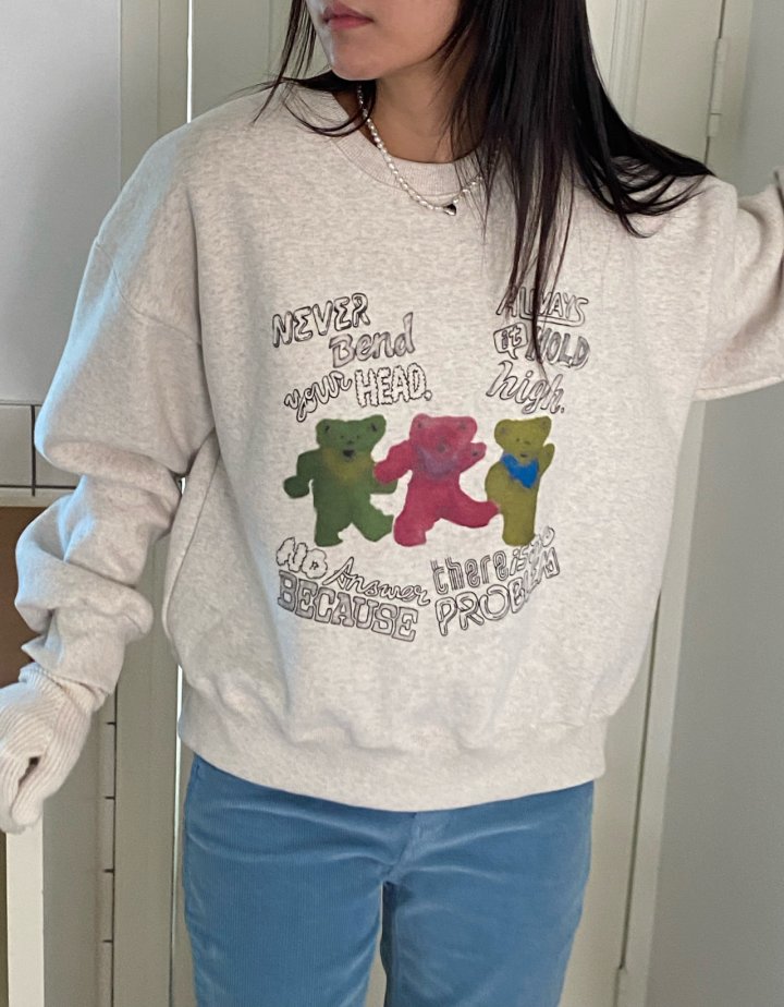 Diana - Korean Women Fashion - #momslook - Never Bear Sweatshirt - 6