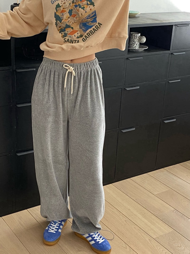 Diana - Korean Women Fashion - #restrostyle - Velour String Pants - 3