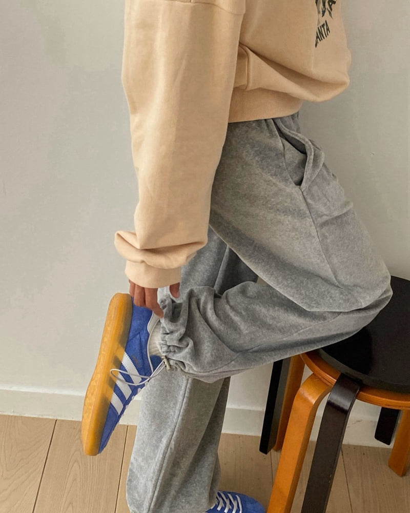 Diana - Korean Women Fashion - #shopsmall - Velour String Pants - 5