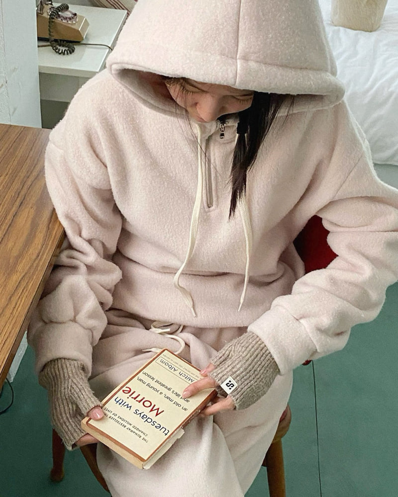 Diana - Korean Women Fashion - #womensfashion - Fox Half-Zip Hoodie - 6