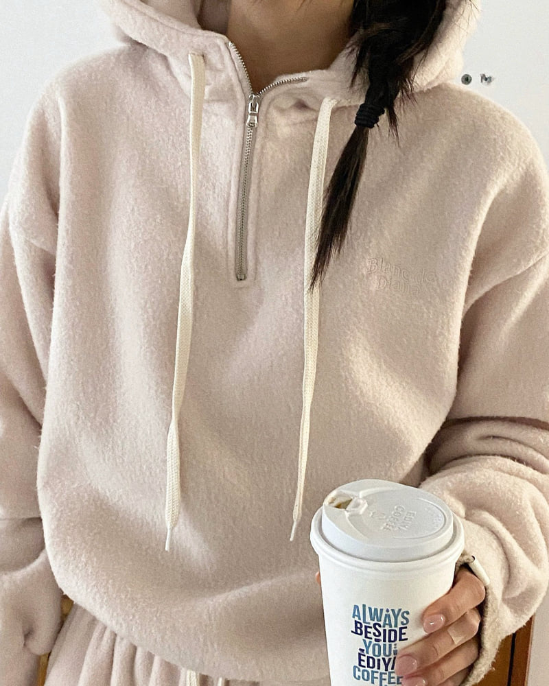 Diana - Korean Women Fashion - #womensfashion - Fox Half-Zip Hoodie - 8