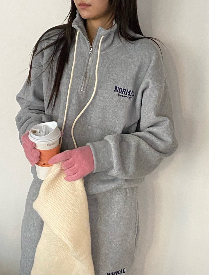 Diana - Korean Women Fashion - #womensfashion - Normal Fleece Half-Zip - 10