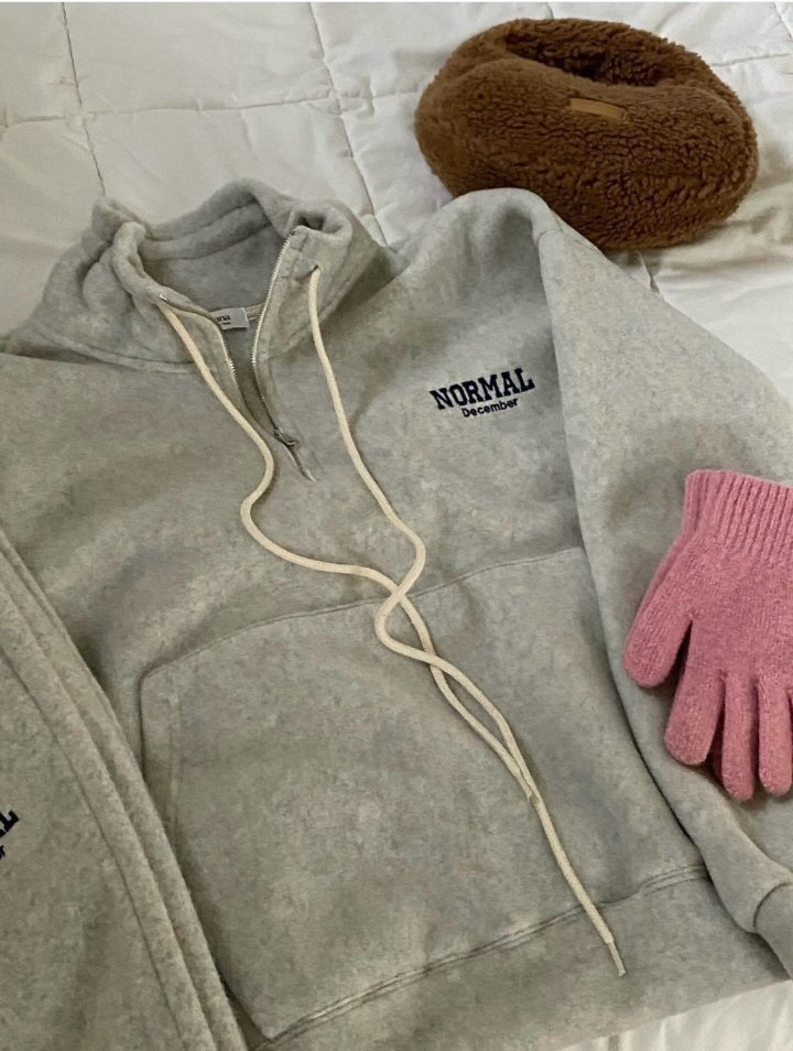 Diana - Korean Women Fashion - #womensfashion - Normal Fleece Half-Zip - 2