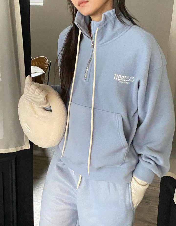 Diana - Korean Women Fashion - #womensfashion - Normal Fleece Half-Zip - 6