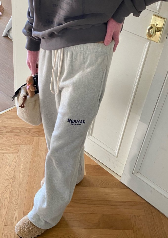 Diana - Korean Women Fashion - #womensfashion - Normal Fleece Pants - 9