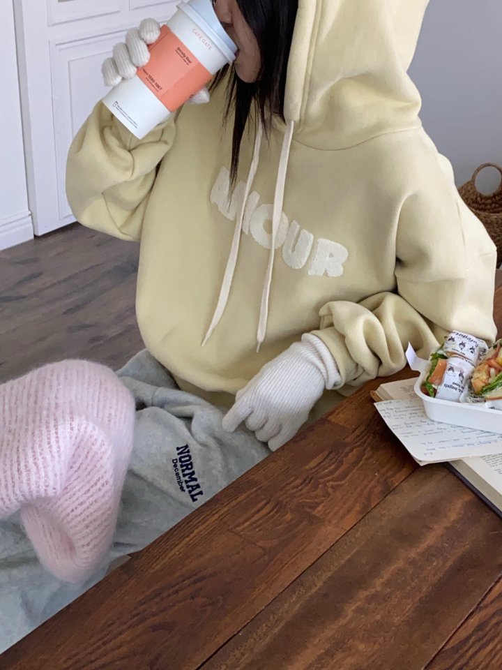 Diana - Korean Women Fashion - #momslook - Warm Amor Hoodie - 4