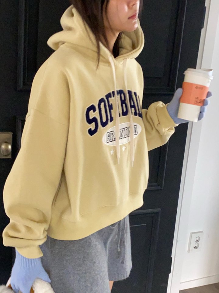 Diana - Korean Women Fashion - #womensfashion - Softball Fleece Hoodie - 10