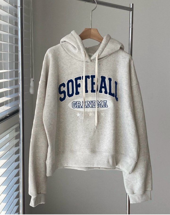 Diana - Korean Women Fashion - #womensfashion - Softball Fleece Hoodie - 2
