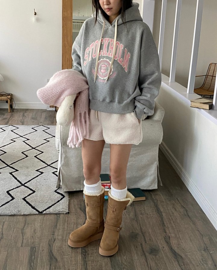 Diana - Korean Women Fashion - #womensfashion - Stock Fleece Hoodie - 10