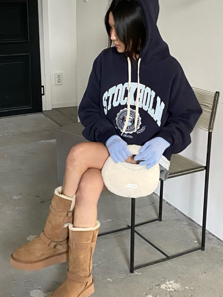 Diana - Korean Women Fashion - #momslook - Stock Fleece Hoodie - 4