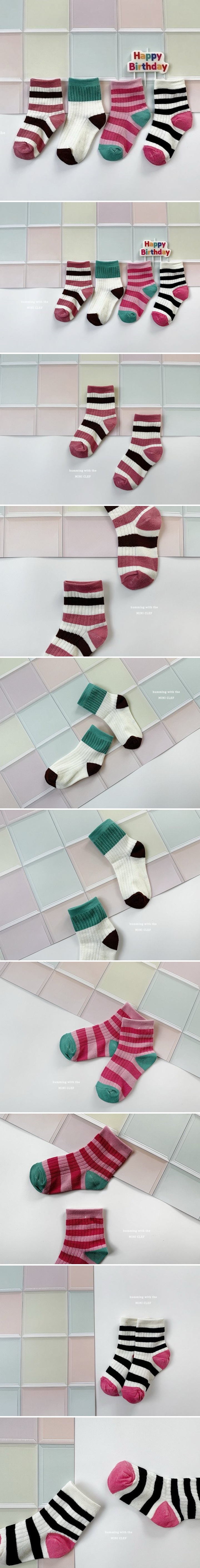 Dominico - Korean Children Fashion - #magicofchildhood - Point Color Socks