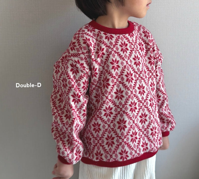 Doubled - Korean Children Fashion - #kidsshorts - Snowflake Knit Tee - 10