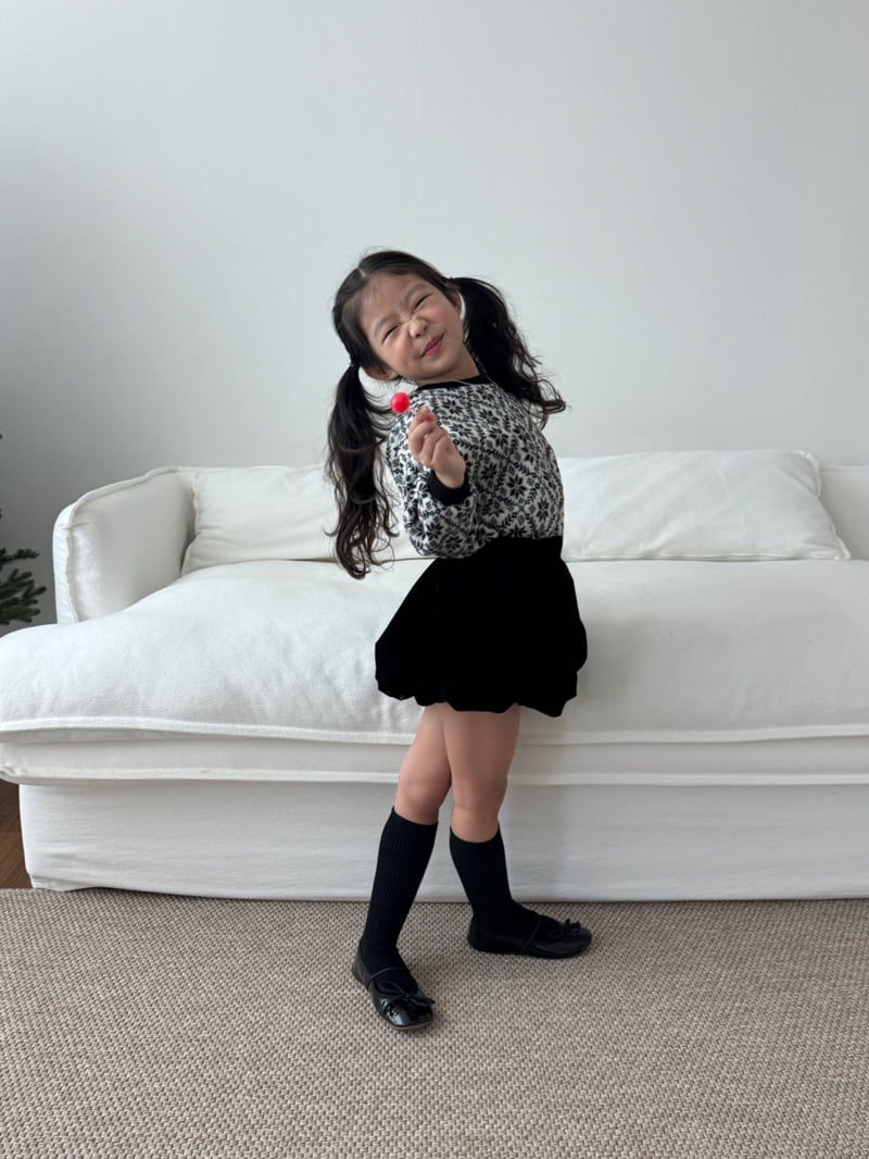 Doubled - Korean Children Fashion - #kidzfashiontrend - Snowflake Knit Tee - 12