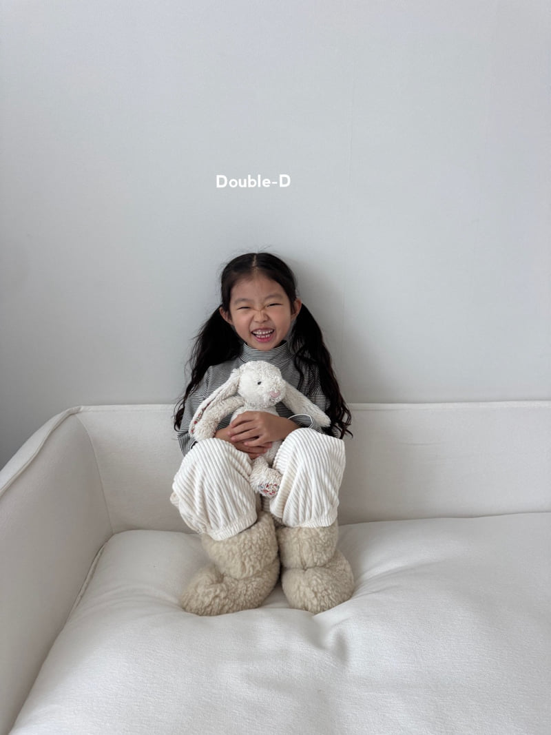 Doubled - Korean Children Fashion - #toddlerclothing - Choux Cream Turtleneck Tee - 11