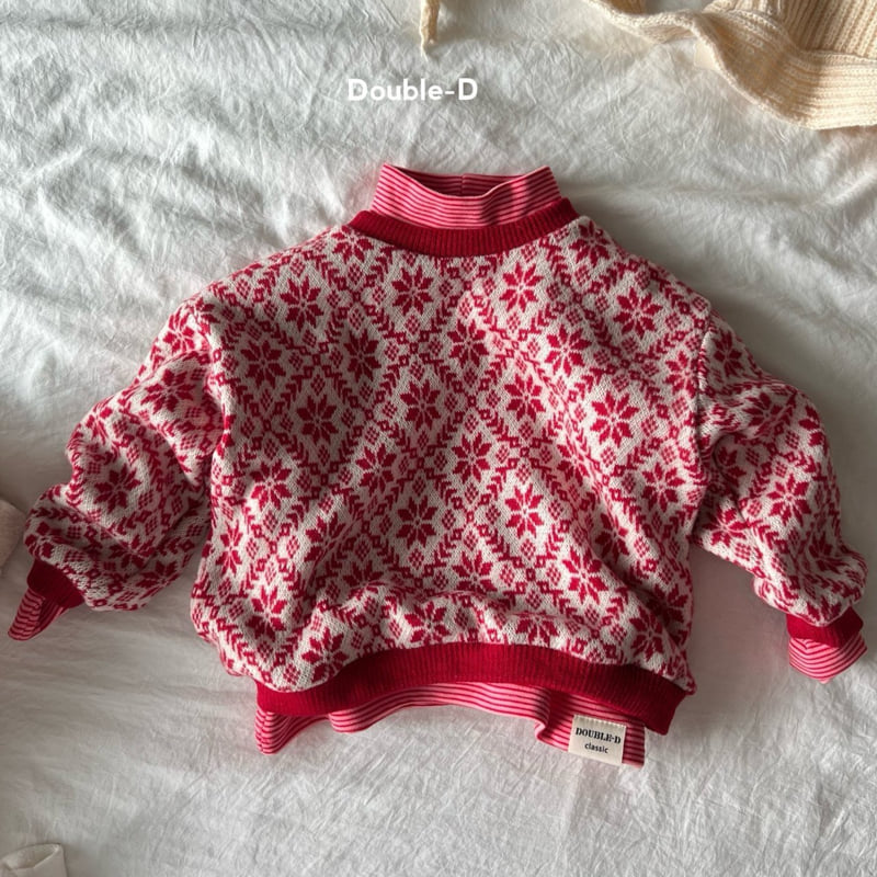 Doubled - Korean Children Fashion - #toddlerclothing - Snowflake Knit Tee - 3