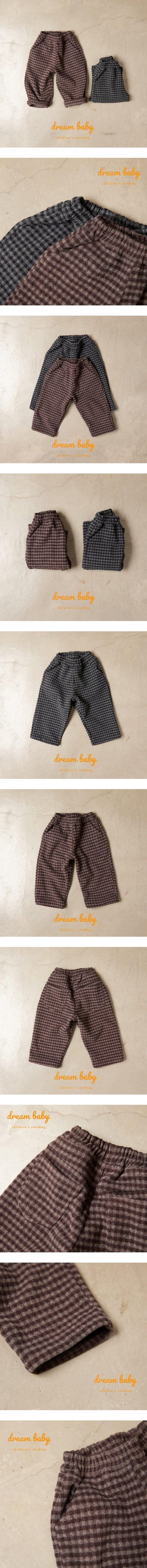 Dream Baby - Korean Children Fashion - #prettylittlegirls - Coco Check Pants