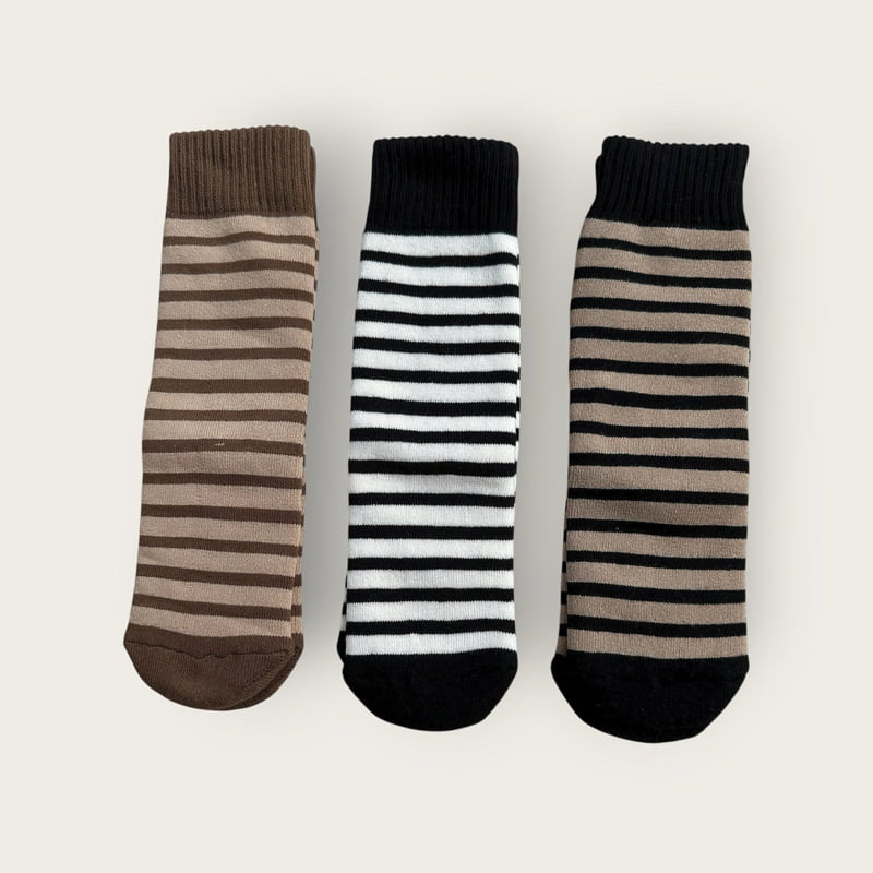 Dudie - Korean Children Fashion - #childofig - Thick Stripe Set - 5