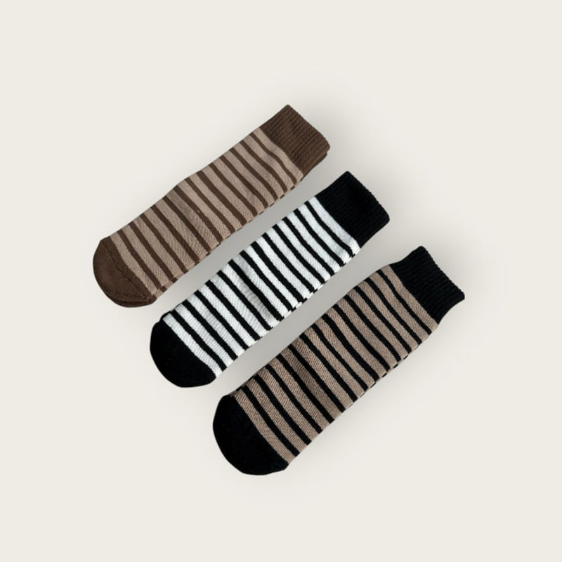 Dudie - Korean Children Fashion - #childrensboutique - Thick Stripe Set - 6
