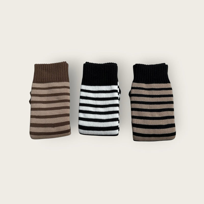 Dudie - Korean Children Fashion - #designkidswear - Thick Stripe Set - 7