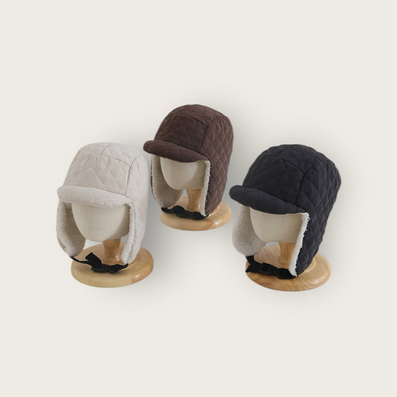 Dudie - Korean Children Fashion - #discoveringself - Quilted Earflap Cap - 12