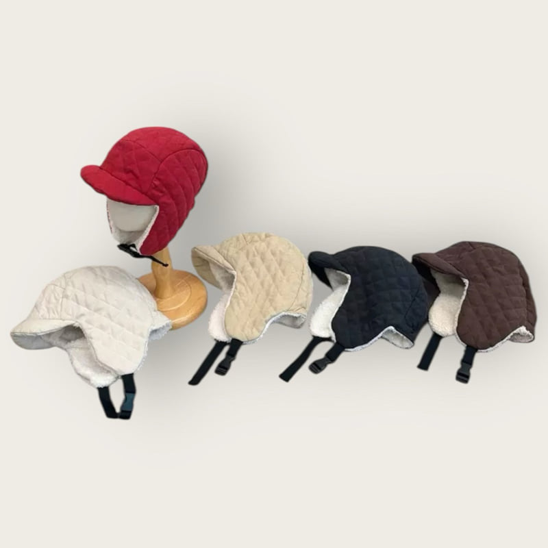 Dudie - Korean Children Fashion - #littlefashionista - Quilted Earflap Cap - 2