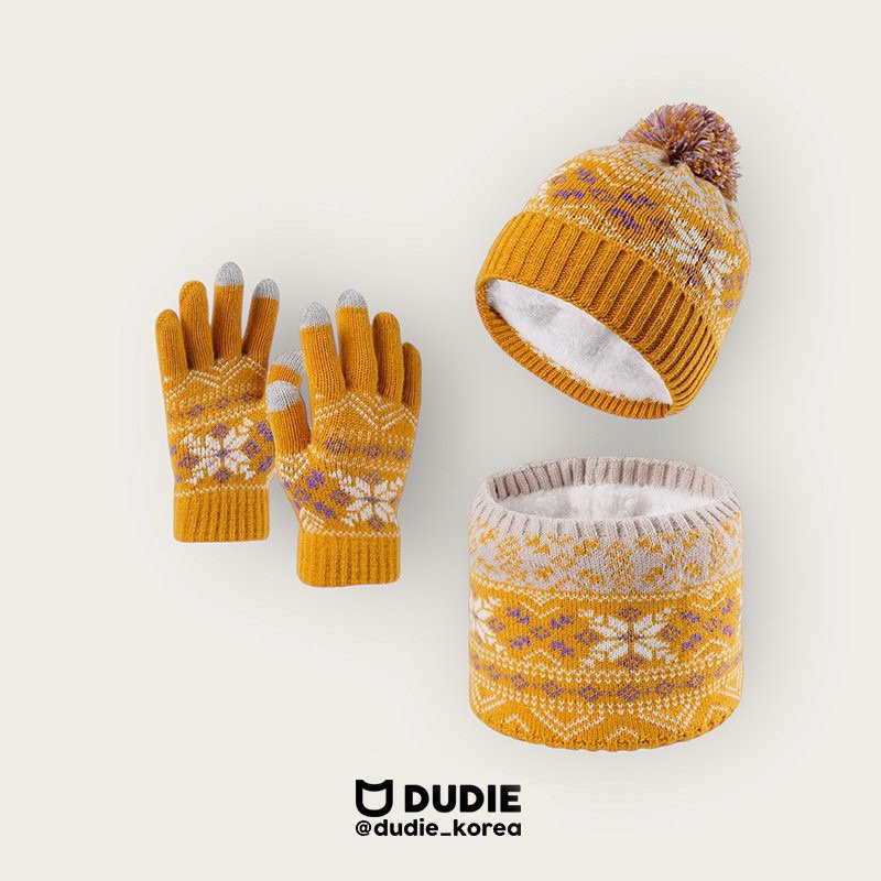 Dudie - Korean Children Fashion - #prettylittlegirls - Winter Set (set of 3)