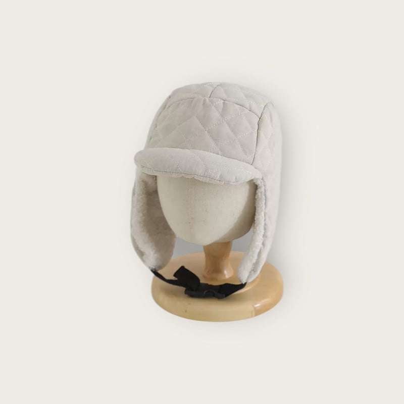Dudie - Korean Children Fashion - #stylishchildhood - Quilted Earflap Cap - 8