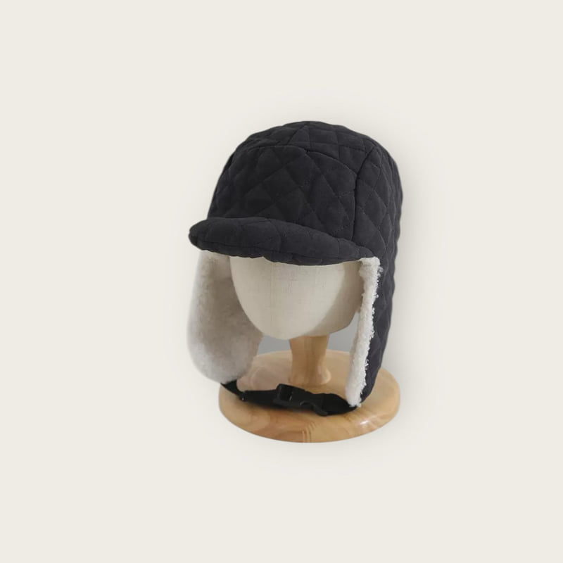 Dudie - Korean Children Fashion - #todddlerfashion - Quilted Earflap Cap - 6