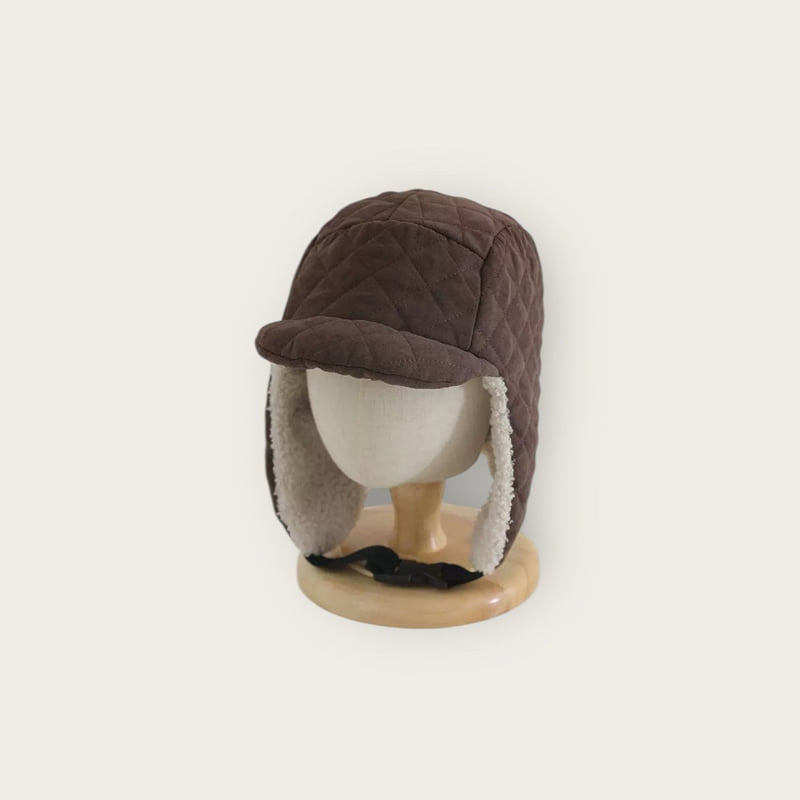 Dudie - Korean Children Fashion - #toddlerclothing - Quilted Earflap Cap - 7