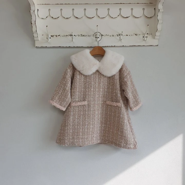 Eclair - Korean Children Fashion - #kidzfashiontrend - Cozy Tweed One-piece - 4