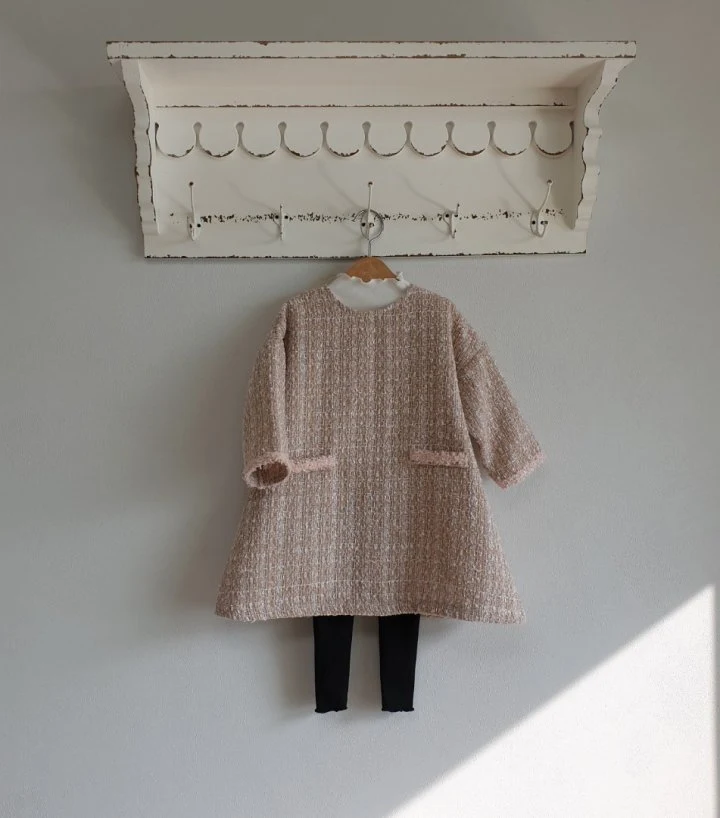 Eclair - Korean Children Fashion - #kidsstore - Cozy Tweed One-piece - 2