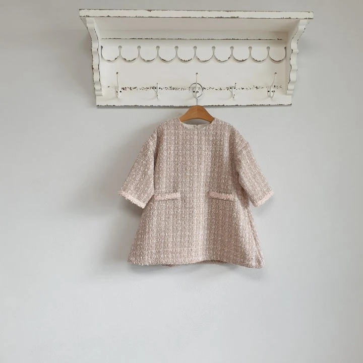 Eclair - Korean Children Fashion - #kidzfashiontrend - Cozy Tweed One-piece - 3