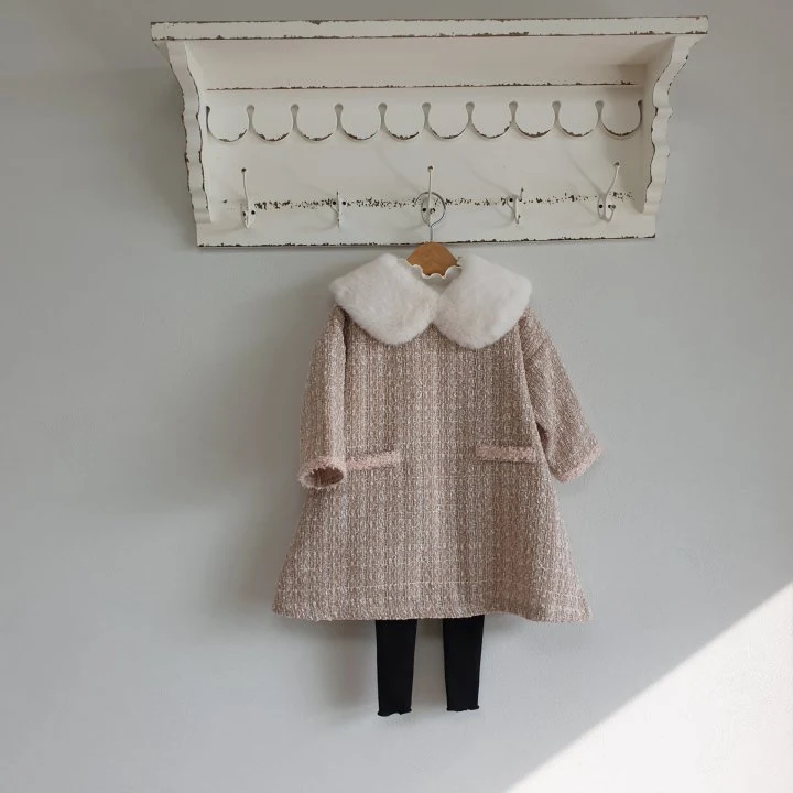 Eclair - Korean Children Fashion - #littlefashionista - Cozy Tweed One-piece - 5
